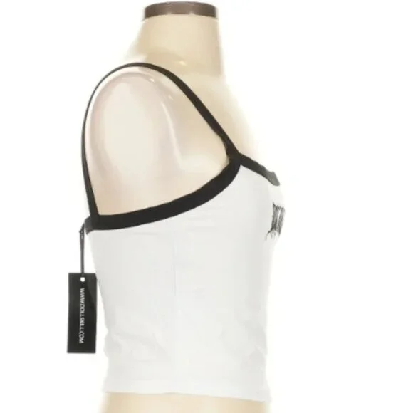 DOLLS KILL embroidered logo crop tank top - Picture 6 of 8